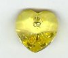 1 10mm Preciosa Sharp Yellow Heart