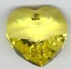 1 14mm Preciosa Sharp Yellow Heart