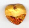 1 14mm Preciosa Tangerine Heart