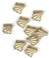 9 10x10mm Brass Fan Metal Beads