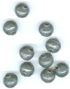 10 10x9.5mm Patterned Round Dark Bronze Metal Beads