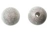 10 14mm Round Bright Silver Plated Stardust Beads