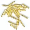 50 14x2mm Bright Gold Patterned Metal Tube Beads
