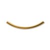 25 20x1.2mm Curved Gold Plated Tube Beads