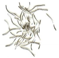 36 20x1.5mm Silver Twisted Tube Beads