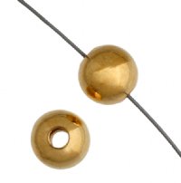 100 2.4mm Round Gold Plated Metal Beads