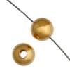 100 2.4mm Round Gold Plated Metal Beads