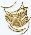 25 38x2mm Bright Gold Plated Curved Tube Beads