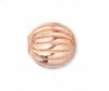 100, 3mm Round Corrugated Bright Copper Metal Beads