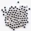 100 3x3mm Bright Silver Plated Rounded Edge Cube Beads