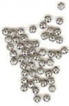 50 4mm Antique Silver Round Filigrae Beads