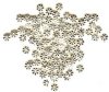 100 4x1mm Bright Silver Daisy Spacer Beads