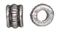 50, 4x3mm Antique Silver Metal Rondelle Spacer Beads