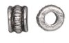 50, 4x3mm Antique Silver Metal Rondelle Spacer Beads