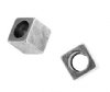 50 4x4mm Antique Silver Metal Cube Beads