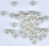 50 5x1mm Bright Silver Daisy Spacer Beads