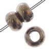 50 5x3.4mm Antique Brass Round Metal Beads
