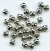 25 5x4mm Antique Silver Beaded Rondelle Spacer
