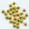 25 5x4mm Bight Gold Beaded Rondelle Spacer