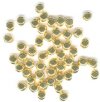 50 5x5mm Gold Plated Rounded Edge Cube Beads