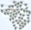 50 5x5mm Silver Plated Rounded Edge Cube Beads