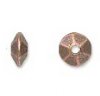 25 6x3mm Antique Copper Metal Smooth Faceted Rondelle Spacer Beads