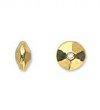 25 6x3mm Bright Gold Metal Smooth Faceted Rondelle Spacer Beads