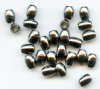 25 6x5mm Gunmetal Oval Metal Beads