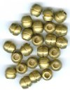 25 6x6mm Channel Cut Brass Oval Beads