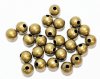25, 8mm Brass Oxide Round Metal Beads