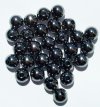 25 8mm Round Gunmetal Metal Beads