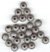 25 8mm Round Metal Gunmetal Stardust