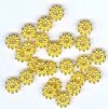 25 8x2mm Bright Gold Daisy Metal Beads