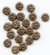 20 8x5mm Double Sided Antique Copper Metal Flower Beads