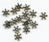 20 9.5x2mm Antique Silver Beaded Flower / Star Rondelle Metal Spacer Beads
