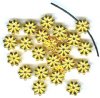 20 9x9mm Bright Gold Metal Flower Beads