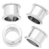 4, 16x10mm Large Hole Silver Global Chic Channel Beads