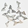 10, 22x8mm Antique Silver Open Dragonfly / Butterfly Wing Metal Beads