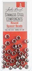 30, 5mm Round Stainless Steel Metal Beads 