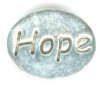 1 11x9mm Antique Silver Oval Hope Message Bead