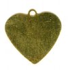1 16x16mm Brass Heart Stamping Blank Pendant 