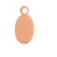 1 11x5mm Bright Copper Oval Stamping Blank Pendant / Signature Tag