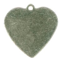 1 16x16mm German Silver Heart Stamping Blank Pendant 