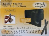 Metal Complex 4mm Uppercase Spiral Calligraphy Stamp Kit