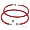One, Embellishable Red and Silver Wire and Thread Charm Bracelet