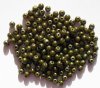 60 4mm Round Dark Olive Miracle Beads