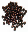 60 4mm Round Light Coffee Miracle Beads