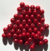 40 6mm Round Candy Apple Red Miracle Beads