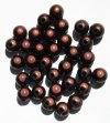 25 8mm Round Light Coffee Miracle Beads