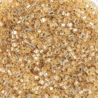SB18-0003 20 grams of 1.8x1.8mm Silverlined Gold Miyuki Cube Beads